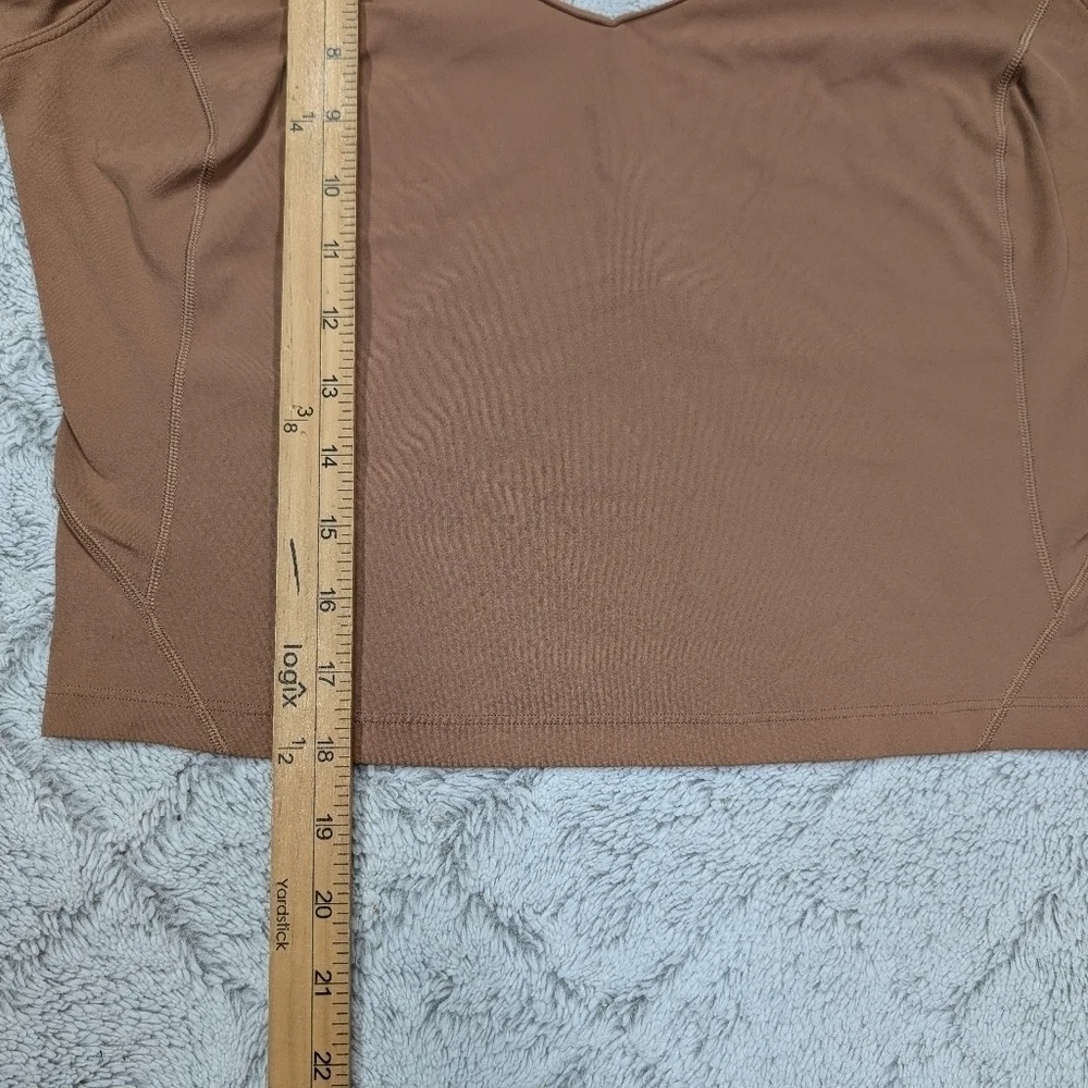 Lululemon Top Womens 10 Brown Dusty Clay Align Long Sleeve Crop Soft Nulu